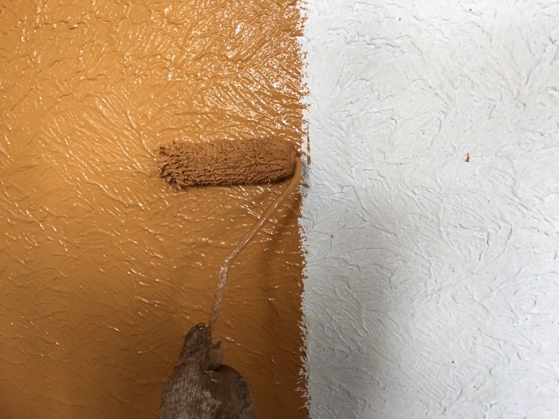 外壁の塗装工事(下塗り~中塗り)