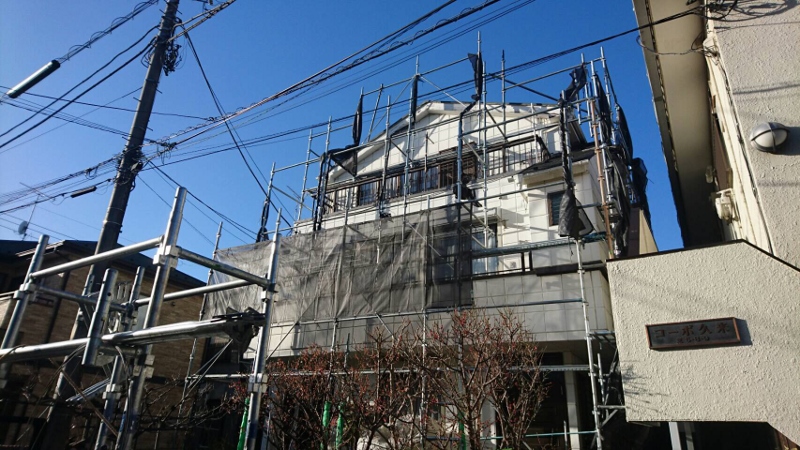 足場の組み立て工事