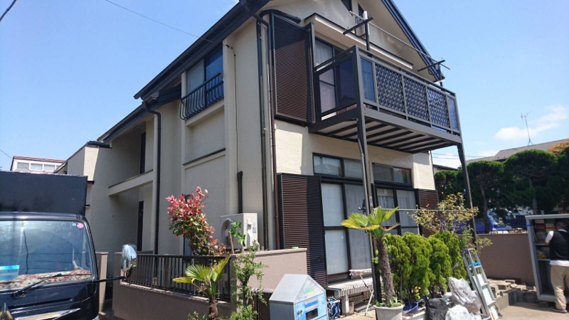 足場の解体が完了