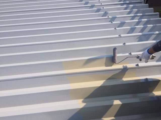 さいたま市岩槻区の株式会社T様の倉庫｜屋根の塗装工事