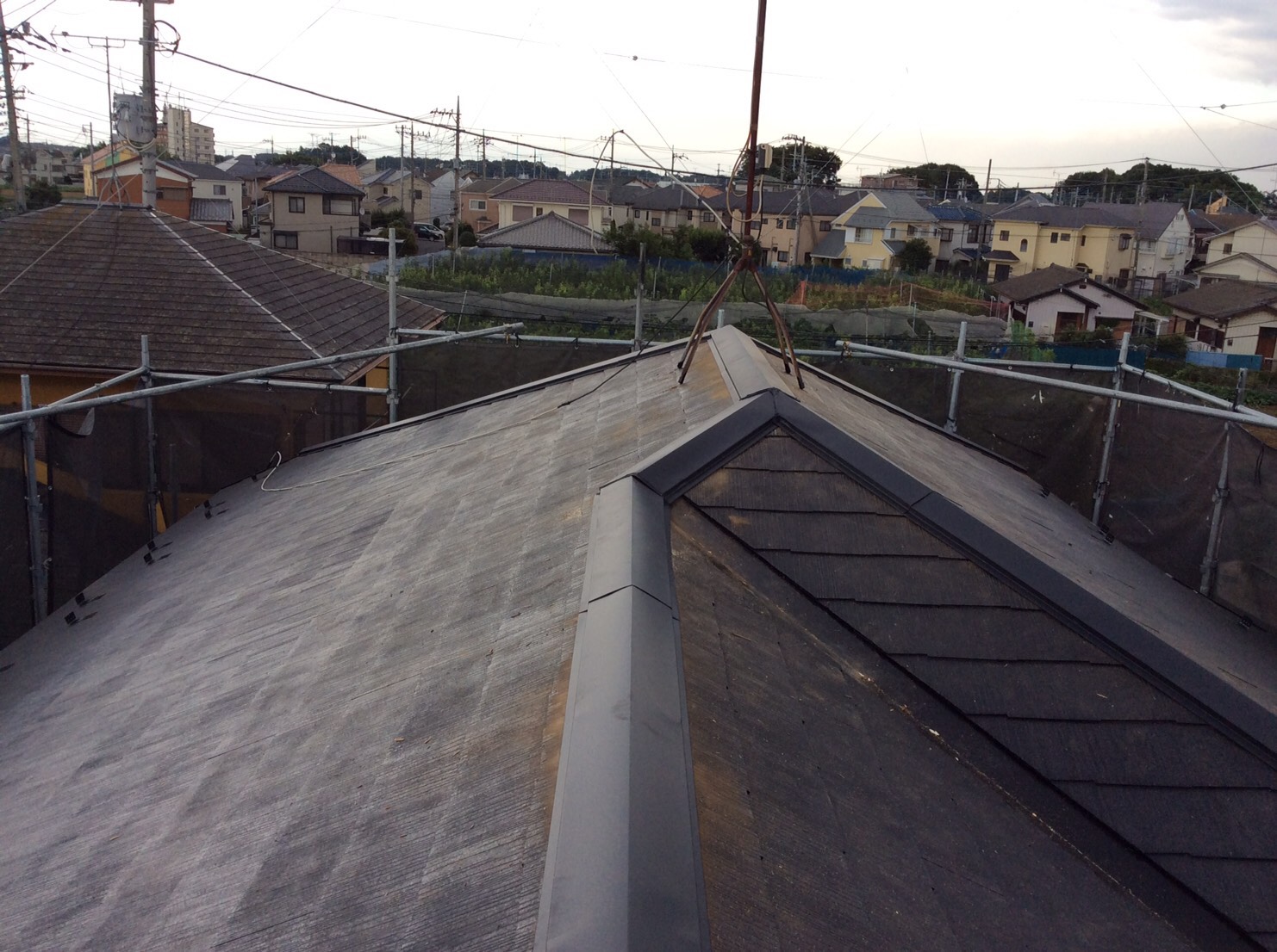 棟板金の補修後