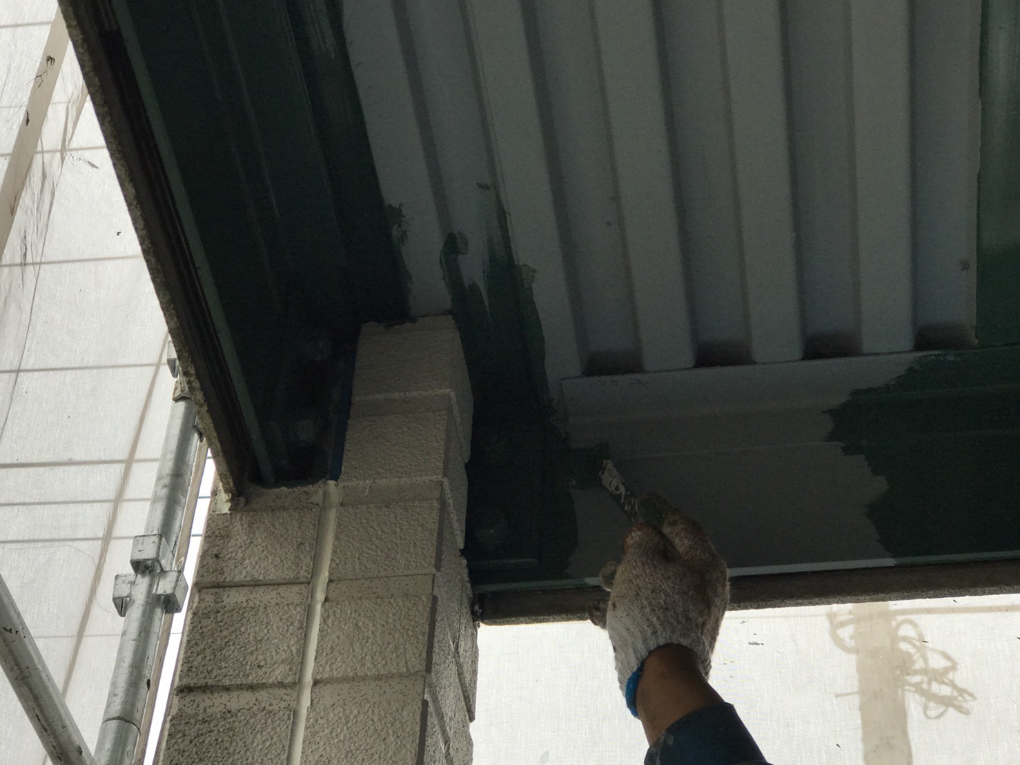 鉄骨階段の上塗り