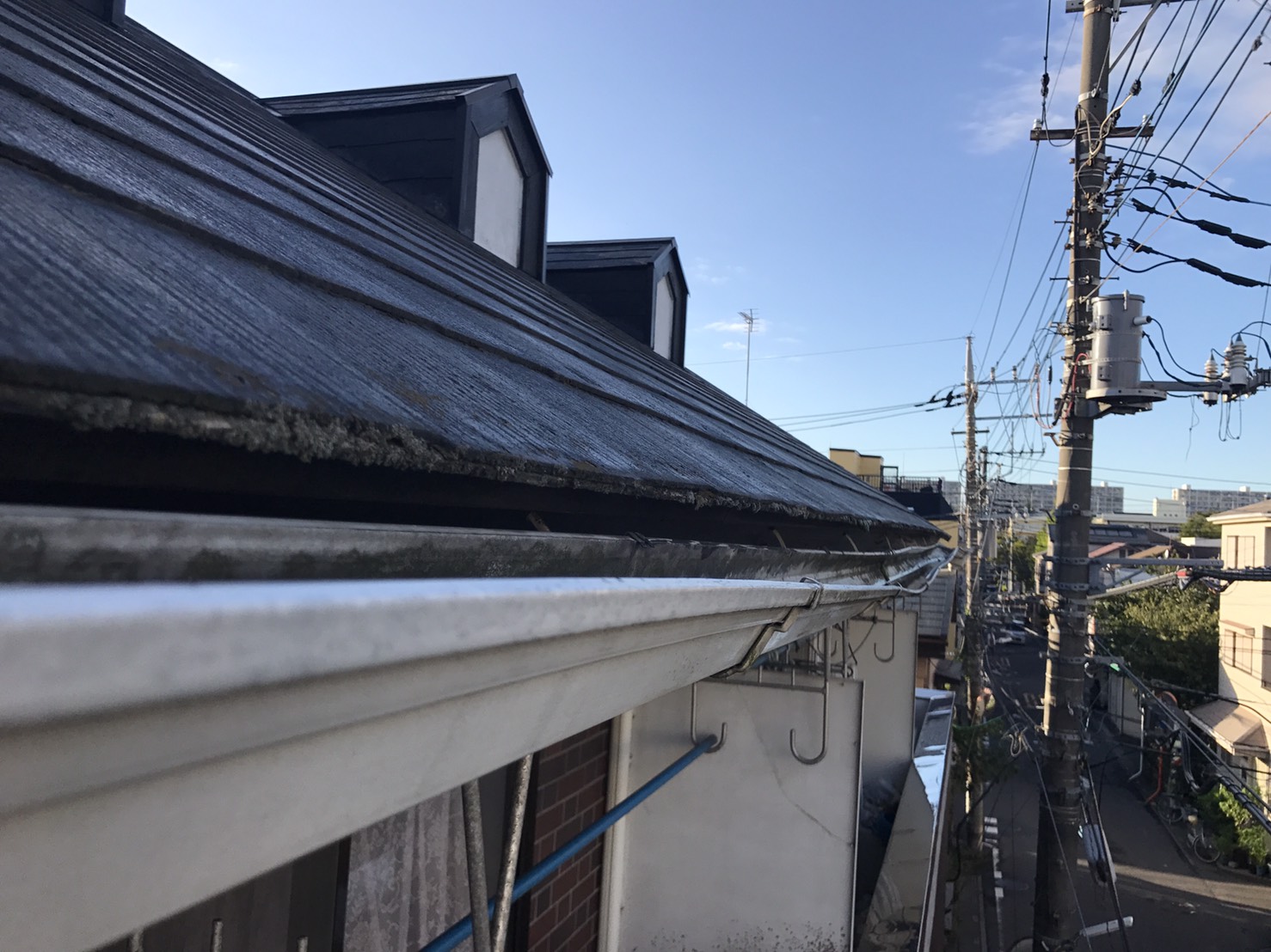 雨樋(あまどい)の現場調査