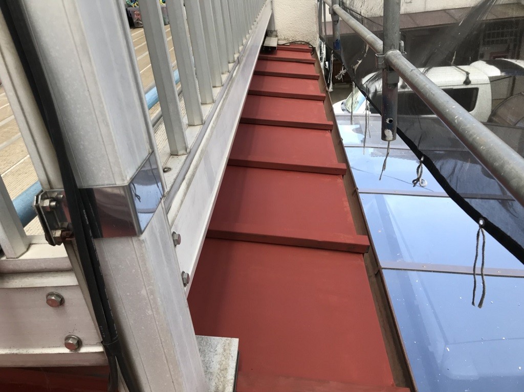 鉄部の錆止め完了