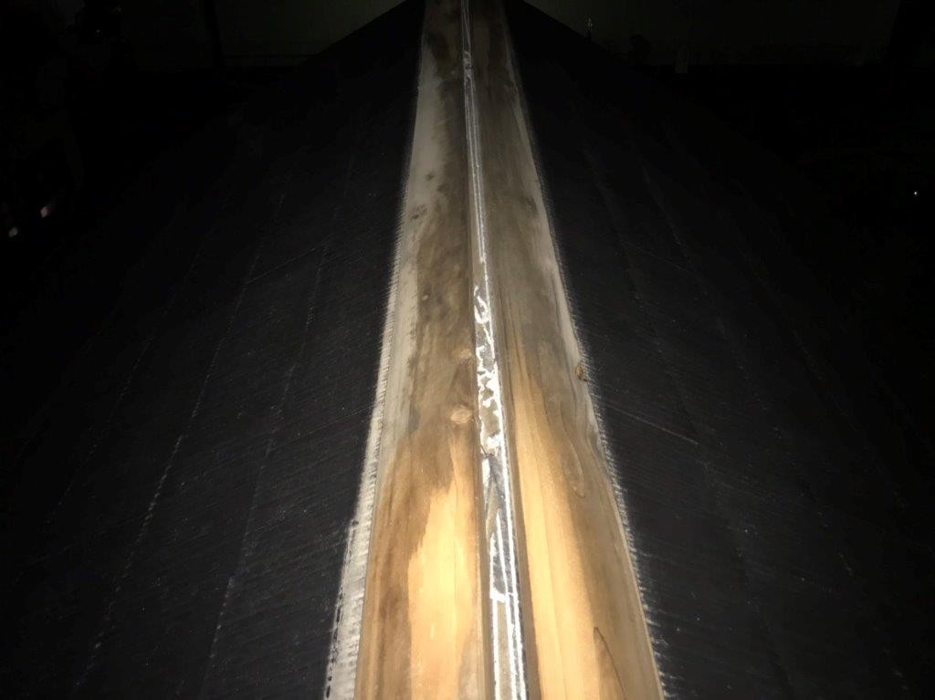 棟板金が飛んだあと