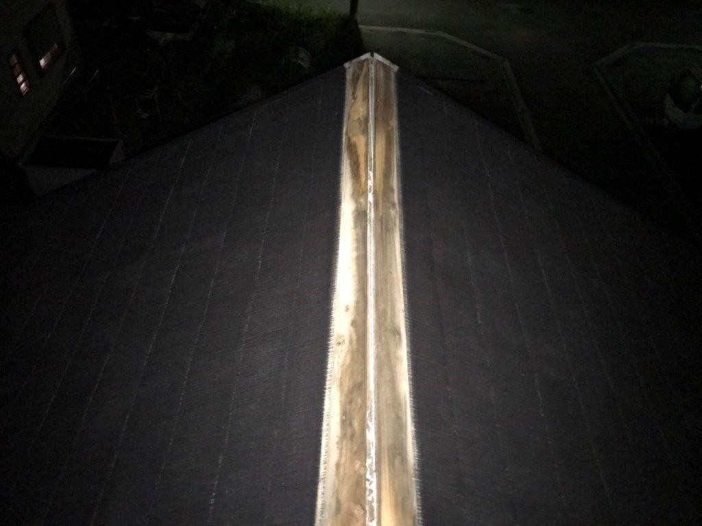 棟板金が飛んだあと