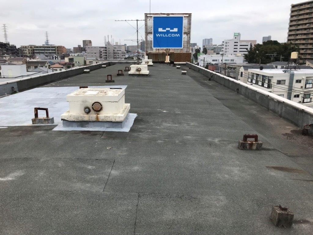 屋上防水の現場調査