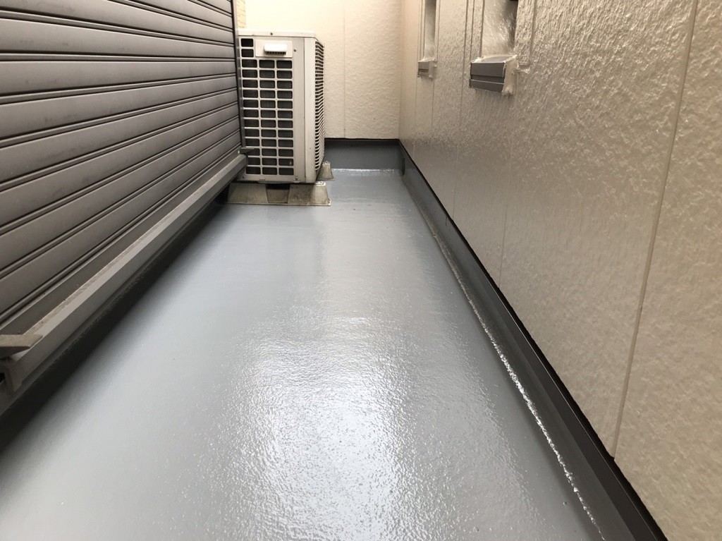 ベランダの防水工事完工